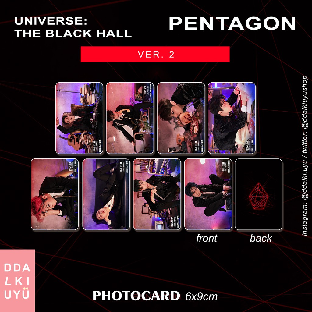 PENTAGON - photocard [UNIVERSE: THE BLACK HALL] ver. 2