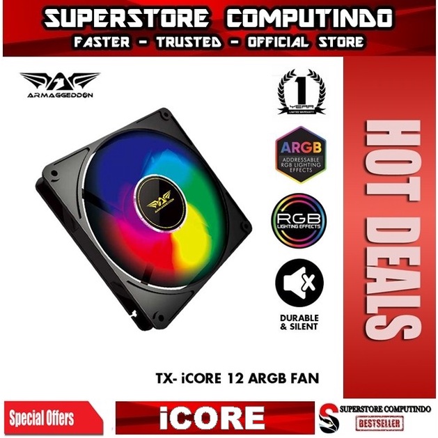 Armaggeddon Tessaraxx TX-iCore ARGB Fan | Support Aura Sync