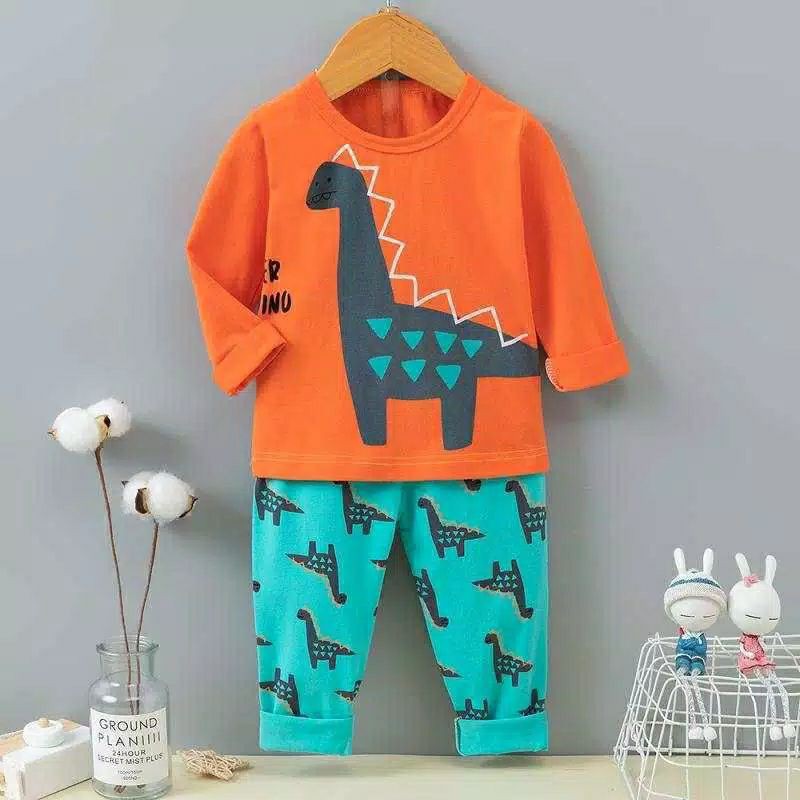 Setelan Baju Tidur Import PP Dino Anak Laki-laki