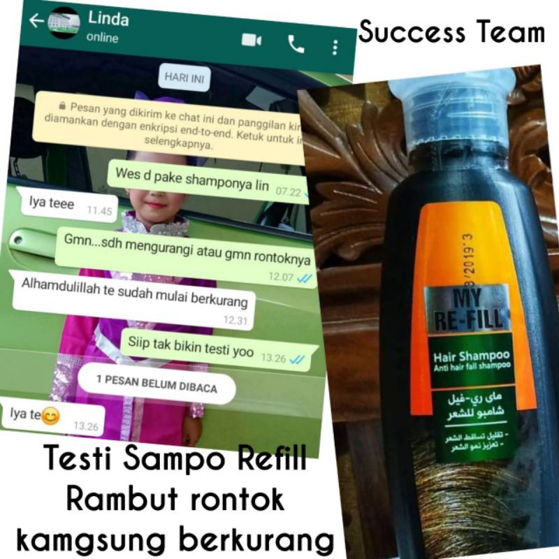 Refill Shampoo Rambut Rontok Anti Hairfall Botak Tumbuh Rambut My Way Sampo Anti Ketombe Clear Fresh