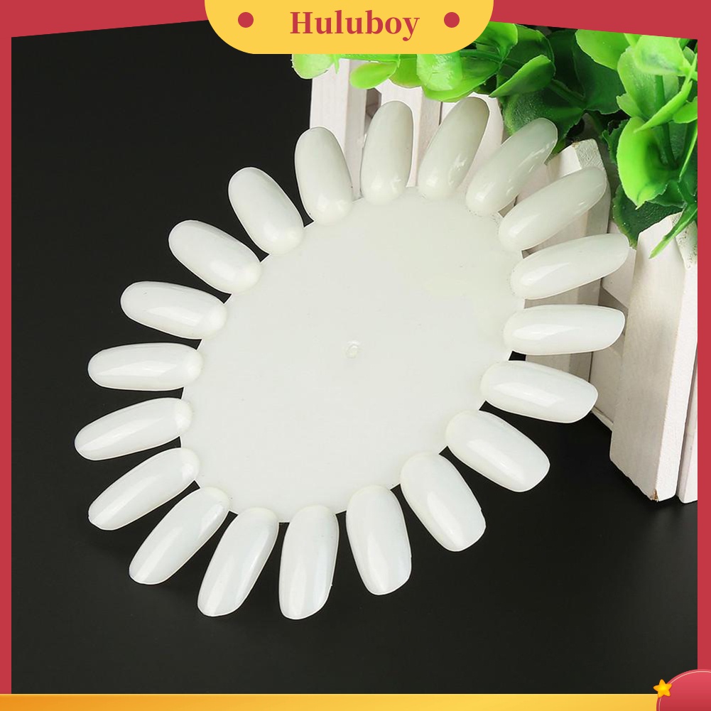Huluboy Huluboy♡ Cetakan Kuku Palsu Bentuk Roda Bulat Bahan Akrilik 20 Warna Untuk Display