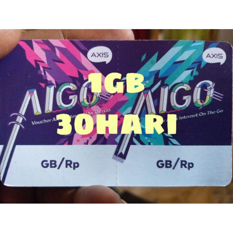 VOUCHER AIGO AXIS 1GB 30HARI NASIONAL