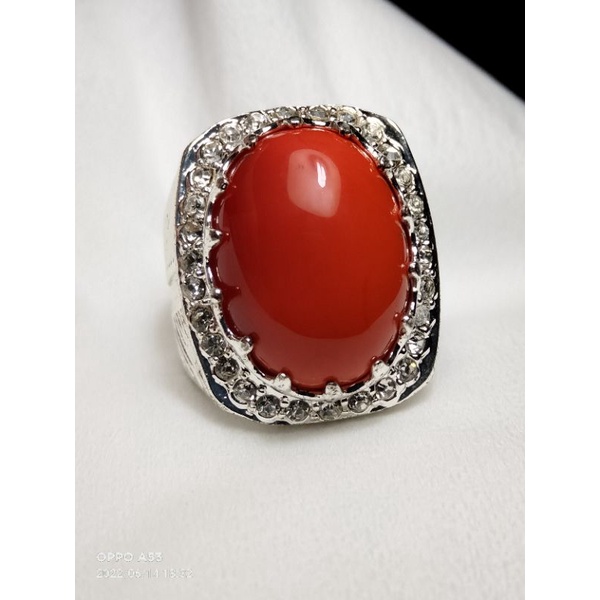 batu cincin akik merah marjan