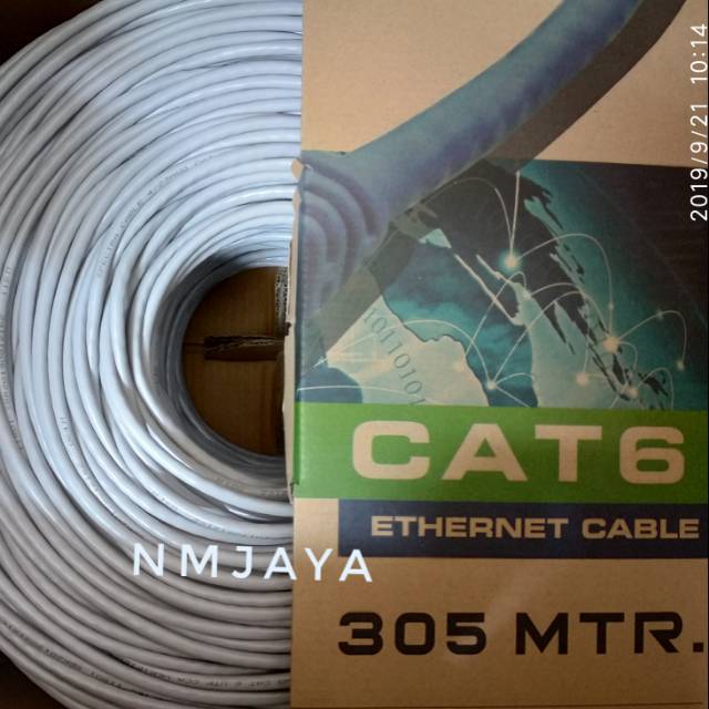 Spectra Kabel Lan Utp Cat 6 Cat6 305 meter 4 Pairs Warna Abu-abu Poe Support High Quality