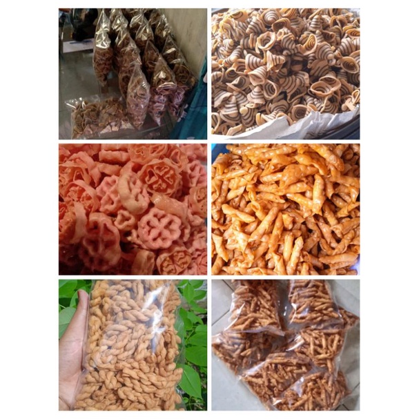 

Aneka kue kering (Sagon kelapa, kacang sembunyi, putri malu, unter-unter, Cipiran, tawonan, dll)
