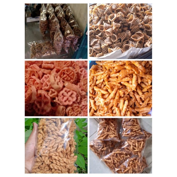 

Aneka kue kering (Sagon kelapa, kacang sembunyi, putri malu, unter-unter, Cipiran, tawonan, dll)