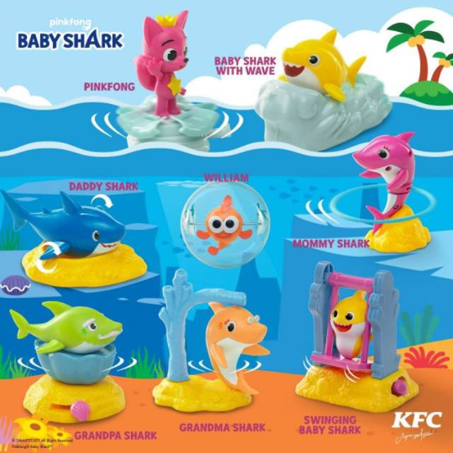  Mainan  BABY  SHARK  Unyu dari KFC Chaki Meals Shopee Indonesia