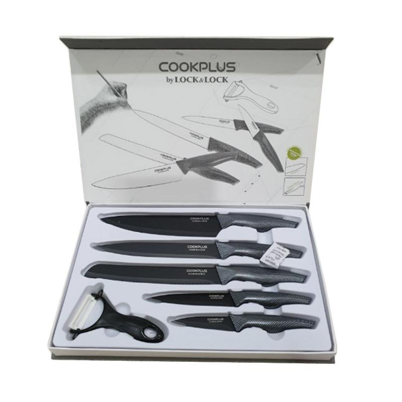 LOCK &amp; LOCK Cookplus Knife Set  Set Pisau - Hitam