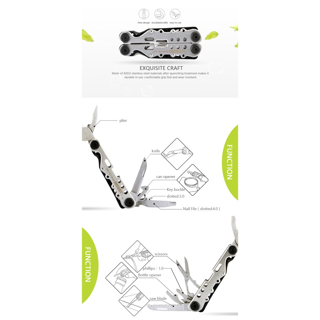 Jakemy Tang EDC Multifungsi 10 in 1 - JM-PJ1010 Original