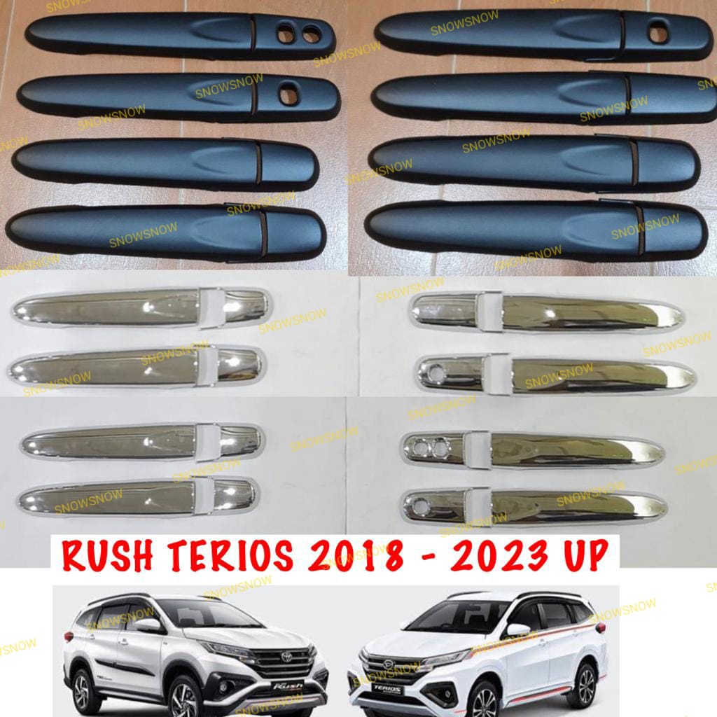 Handle Cover All New Rush Terios 2018 2020 2022 2023 Smartkey Standart Hitam Chrome GR SPORT