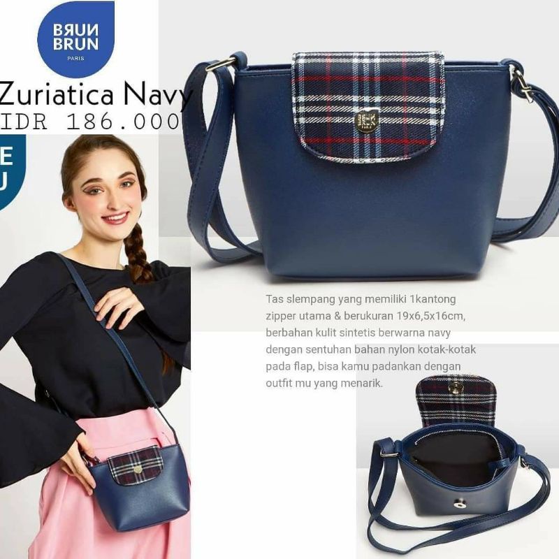 TAS ZURIATICA : NAVY , RED , BRUNBRUN BY SOPHIE MARTIN PARIS PROMO OFFICIAL ORIGINAL WOMAN BAG