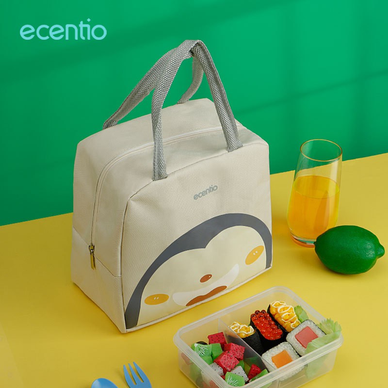 ecentio pola kartun tas bekal /tas kotak makan siang/tas makan kapasitas besar/Portabel Lunch Bag