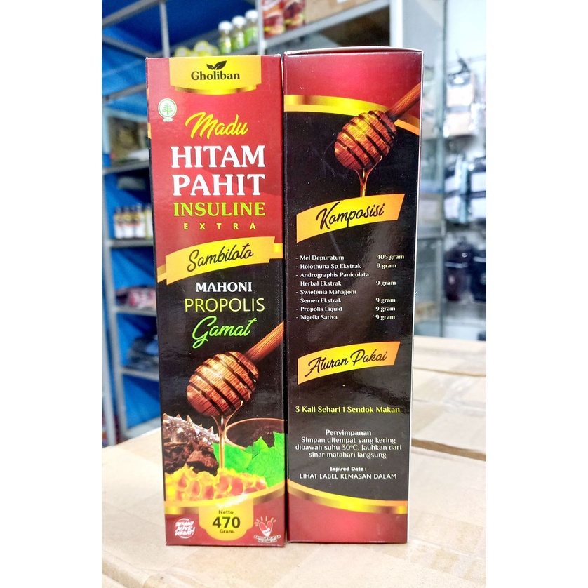 

Madu HITAM PAHIT INSULINE 470 gr - Gholiban