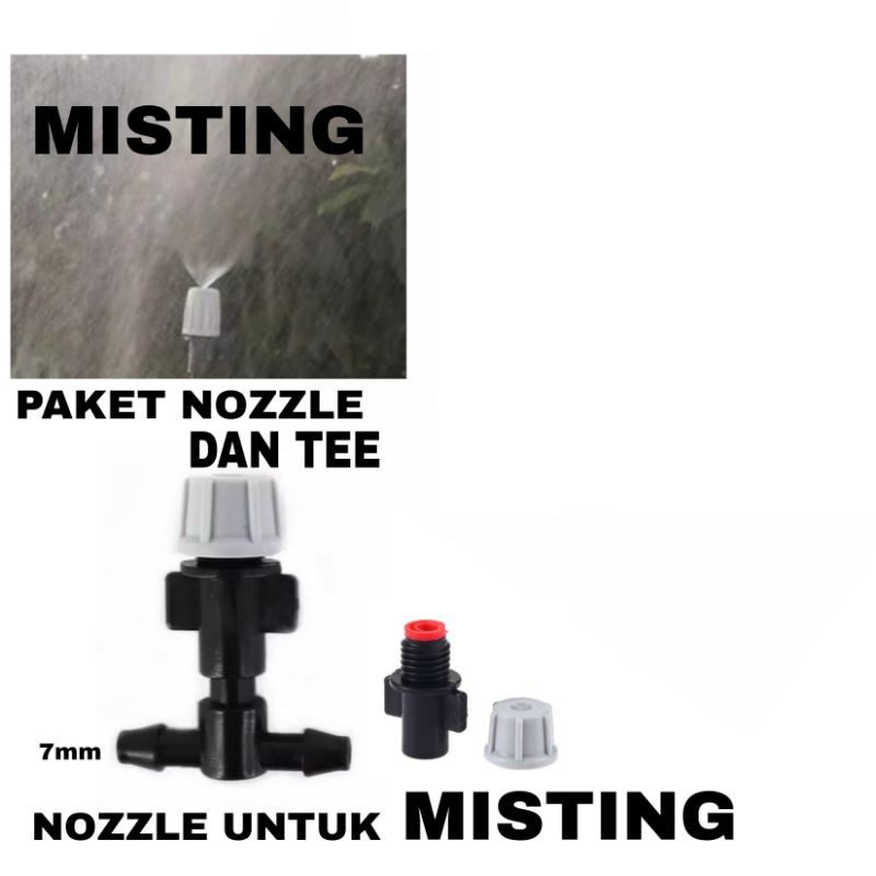 NOZEEL SPRAYER DAN TEE / ALAT MISTING / FOGGER / NOZEL ABU ABU