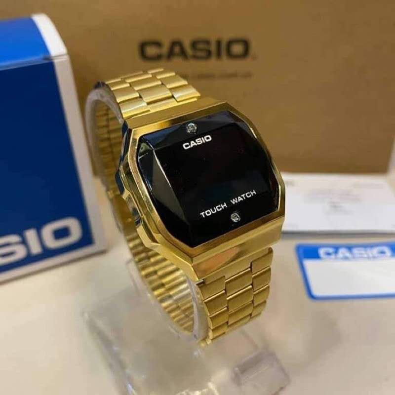 Jual panas layar sentuh retro high end unisex jam tangan tahan air COD Casio