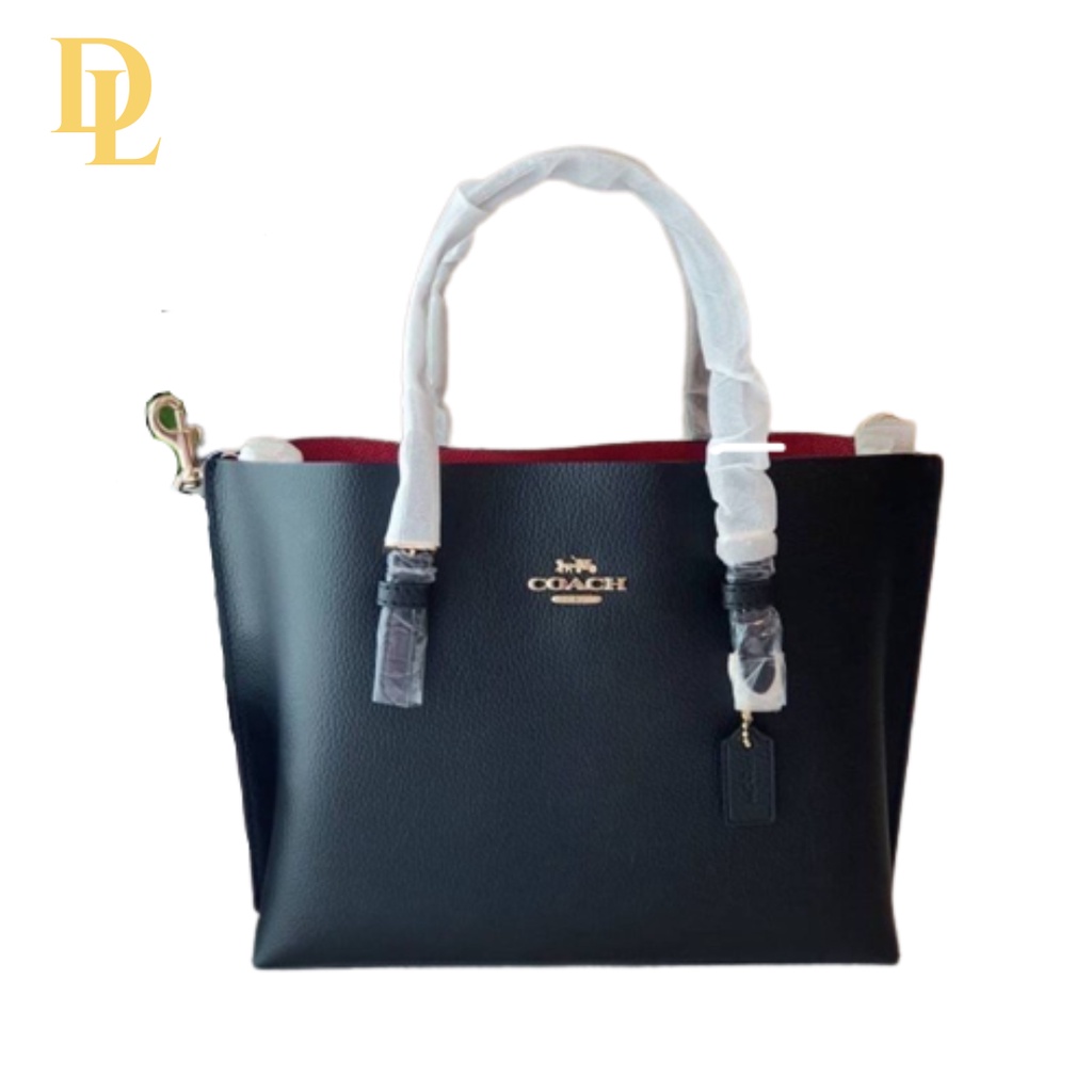 Coach Tote in Signature Mollie Black Leather(4084)