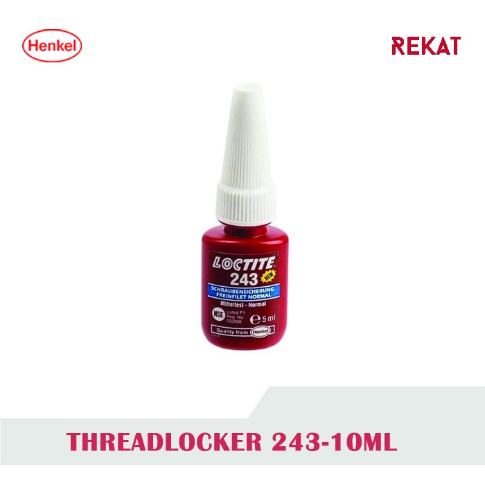 LEM BAUT LOCTITE 243 THREADLOCKER 10ML LEM BAUT BIRU MENGUNCI IKATAN BAUT DAN MUR MEDIUM STRENGTH