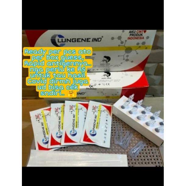 Jual Lungene Rapid Test | Antigen | Swab Test | Covit | Satuan | Box ...