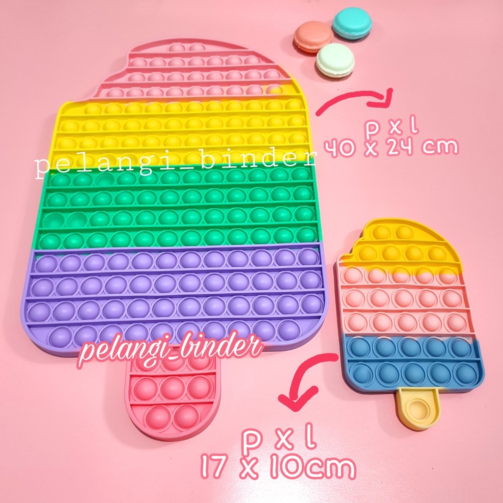 Pop it jumbo ice cream/ kupu-kupu/dinosaurus-Ice jumbo