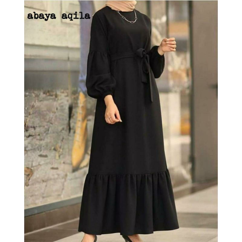 GALLERY EXCLUSIVE ABAYA HITAM AQILA