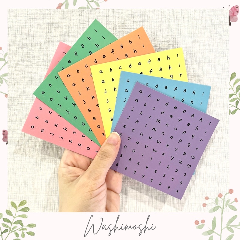 

Washimoshi Aphabet and Number Sticker (flower)