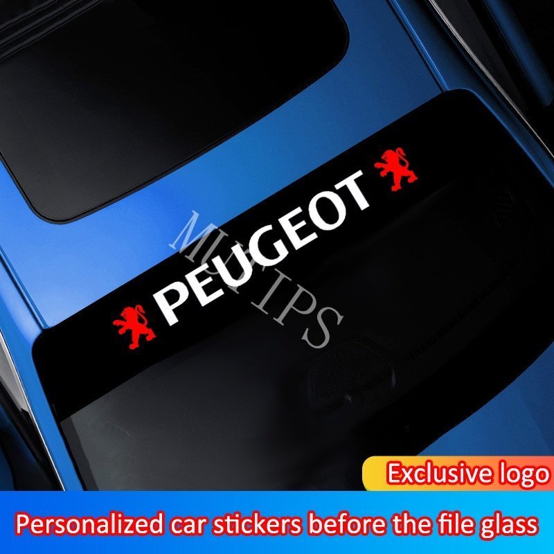 Stiker Kaca Depan Dan Belakang Mobil Bahan PVC Tahan Air Untuk Peugeot 206 208 207 307 308 2008 3008 508 408 5008 406