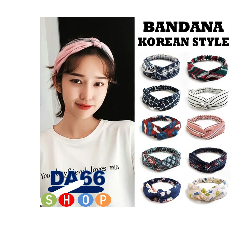 BANDO - BANDANA HEADBAND BAHAN COTTON / PENAHAN RAMBUT WANITA