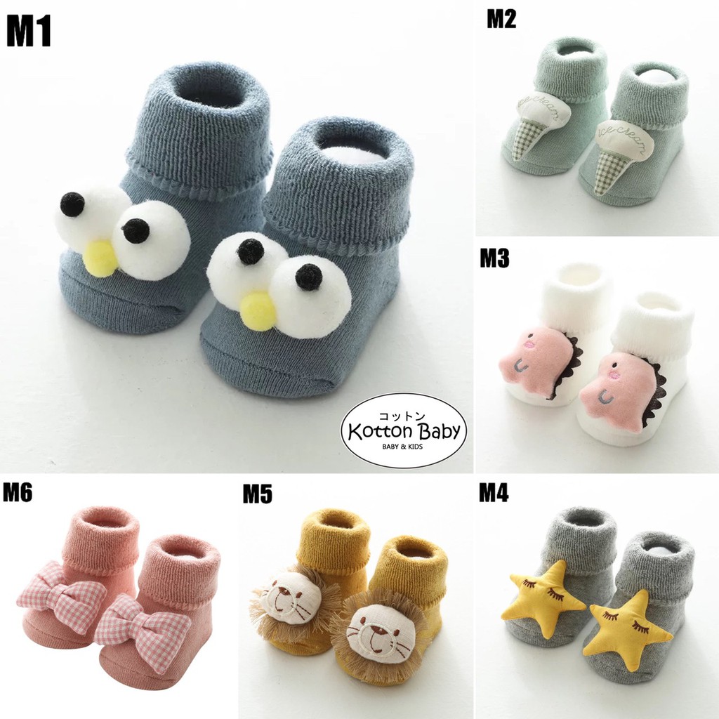 0-3 thn | KAOS KAKI BAYI ANAK IMPOR NEWBORN SOCKS LUCU KARAKTER KARTUN jczz catalog vol.M