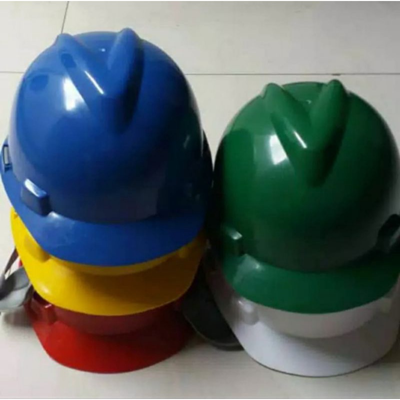 HELM PROYEK V-GUARD SAFETY SNI HIJAU,ORANGE,KUNING,BIRU,PUTIH,MERAH - Merah