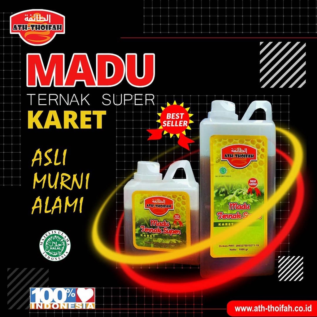 

madu murni asli nektar karet lebah apis melifera grade A quality 1 kg