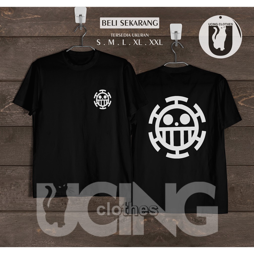 Jual Kaos Baju Trafalgar Law 2 Logo Kaos Anime One Piece Shopee Indonesia