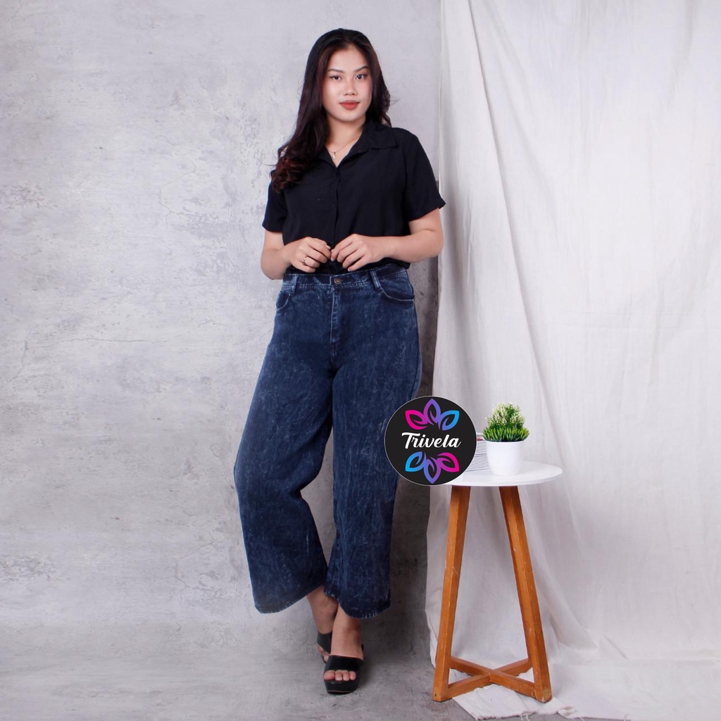 KULOT JEANS JUMBO SNOW / KULOT JEANS BIG SIZE / KULOT JEANS PLUS SIZE / KULOT JEANS 27-34