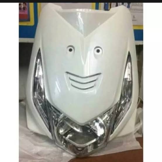 tameng depan beat karbu + lampu + sen / body /bodi depan beat karbu