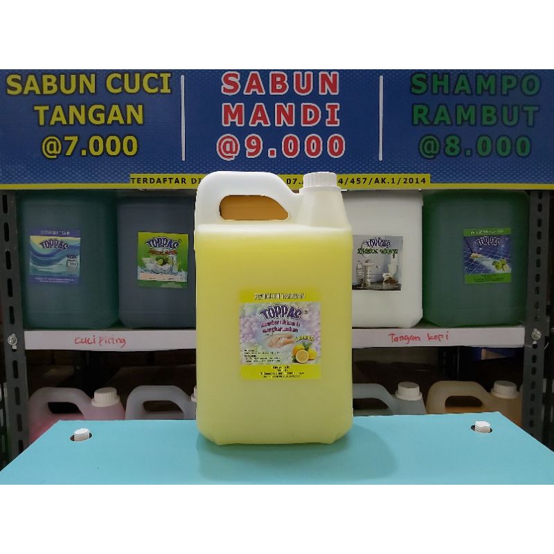 Sabun cuci tangan cair 5 liter wangi lemon segar refill - BPOM