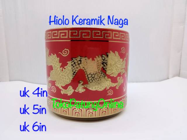 Hiolo Keramik Naga Merah Import