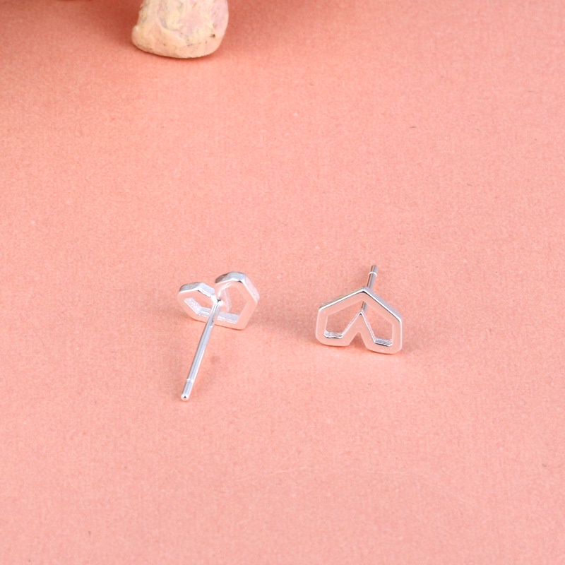 We Flower Anting Tusuk Gantung Bahan Sterling Silver 925 Desain Hati Hollow Gaya Korea Untuk Wanita