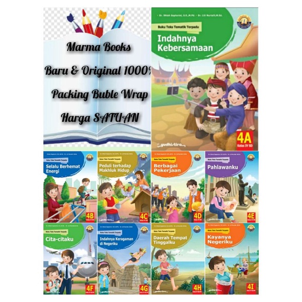 Buku Tematik Terpadu SD 4A 4B 4C 4D 4E 4F 4G 4H 4I K13 Yudistira / Buku Tematik Terpadu kelas 4