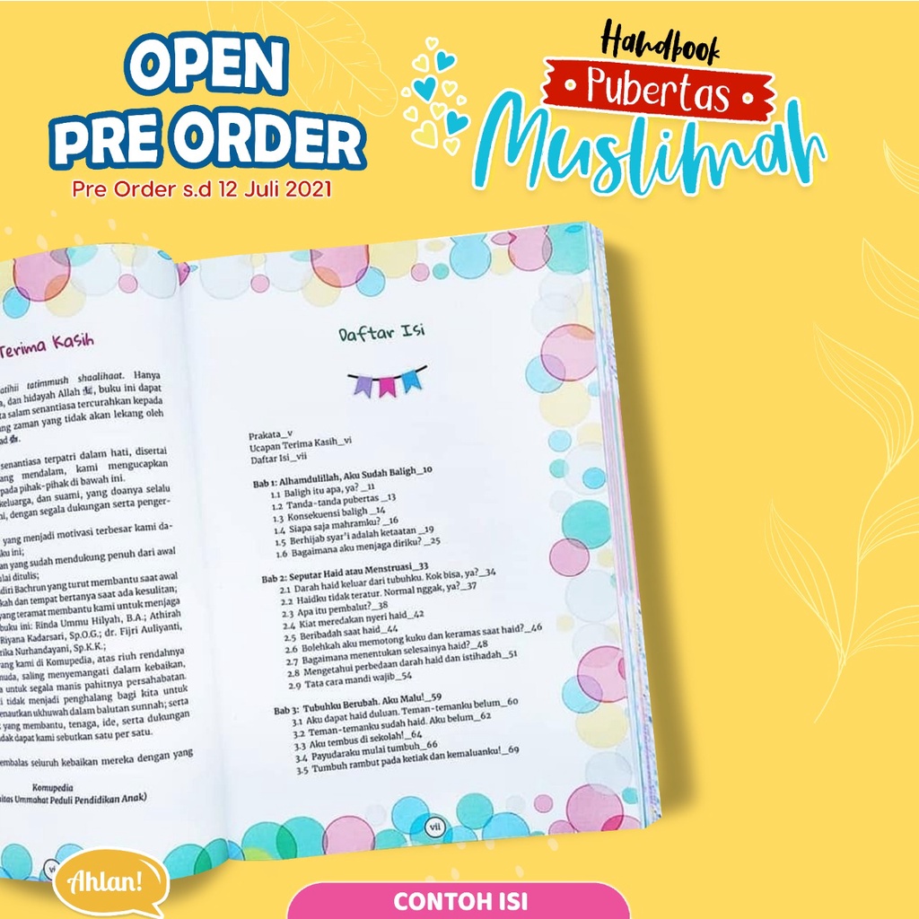 Handbook (Buku Panduan) Pubertas Muslimah + Bonus Buku Agenda