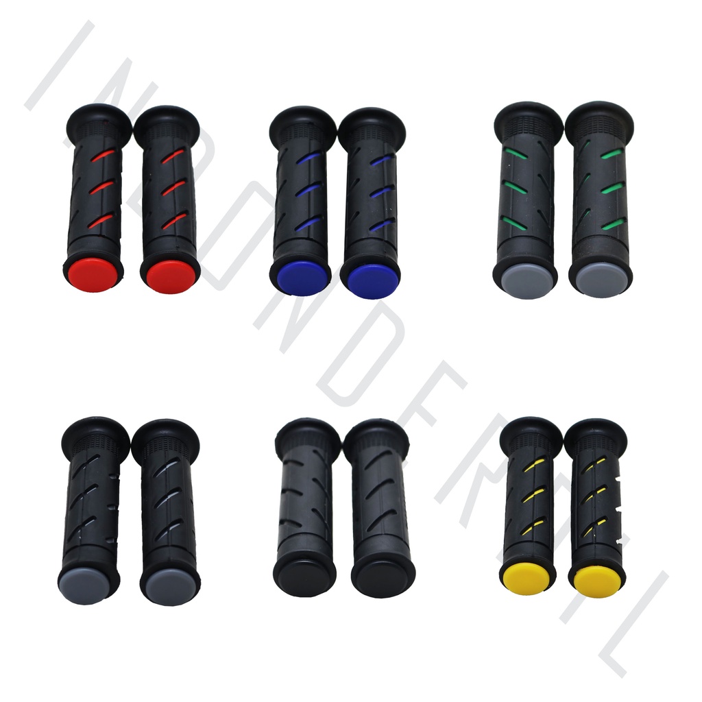 Handle-Hand Grip-Fat-pad Assy-Handfat-Handpad-Handgrip-Handlegrip Sisik-Garis Domino Motor Variasi Universal-Untuk Semua Jenis Motor Merk Domino Merah-Biru-Hijau-Abu-Hitam-Kuning