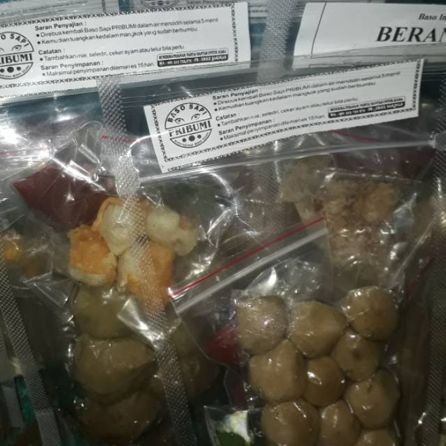 

Bakso pribumi instan cingcangi#250grm