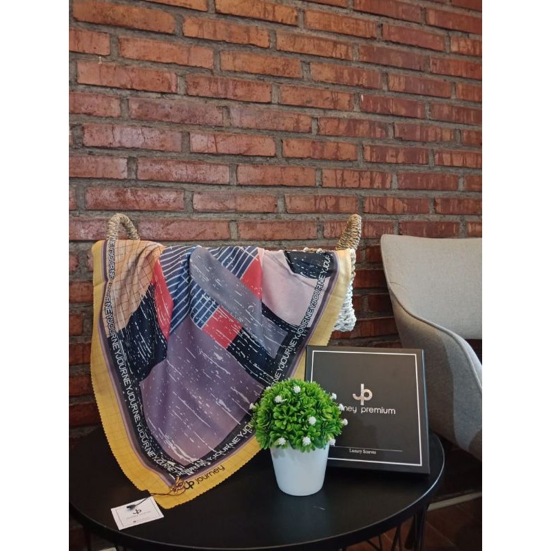 journey hijab jilbab scarf segiempat motif kayla leora  plat jp include gift box