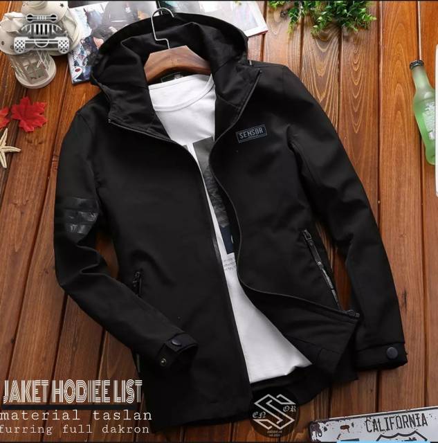 Jaket bomber pria hodiee list / jaket bomber original