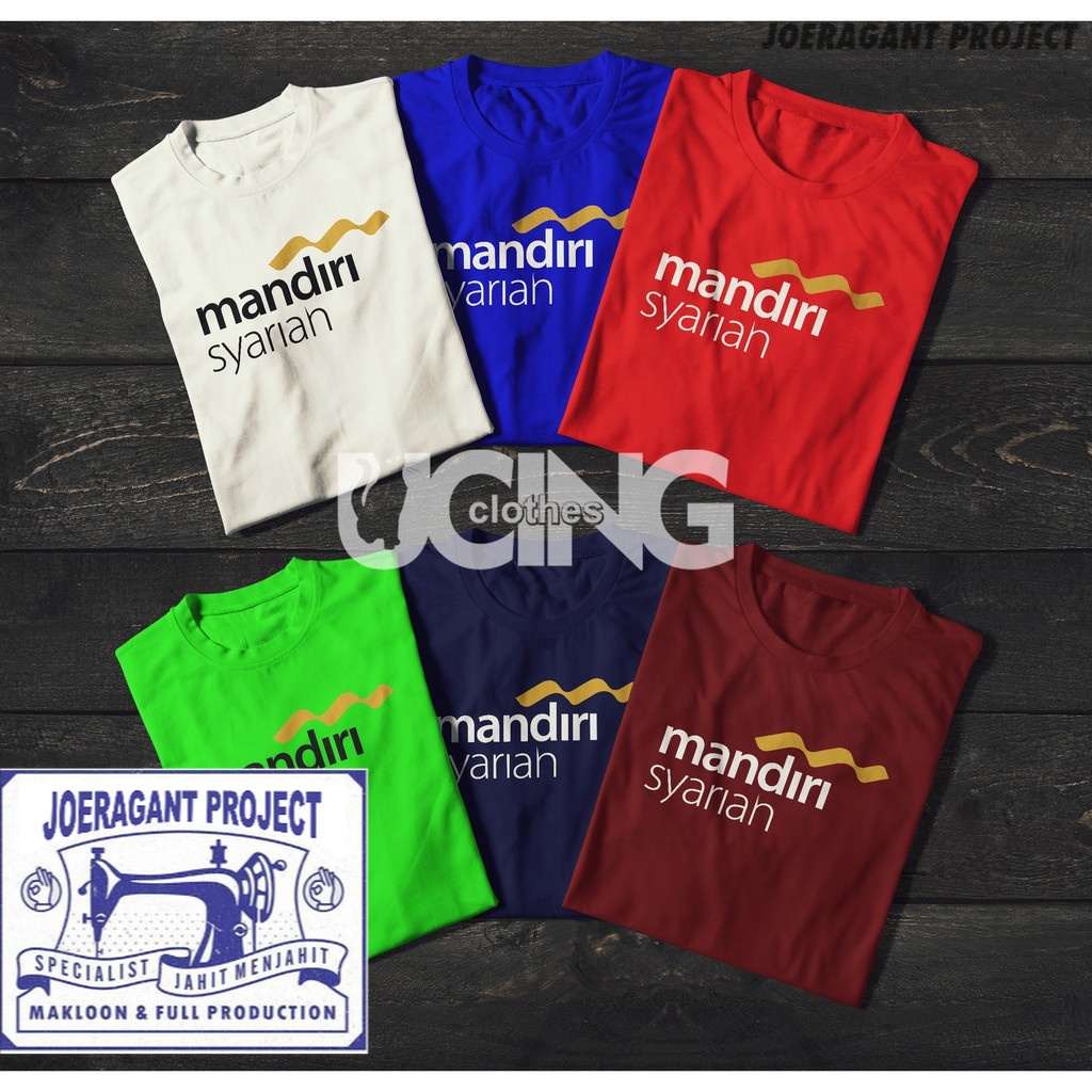 Kaos Baju Mandiri Syariah Kaos Perusahaan Bank -JP