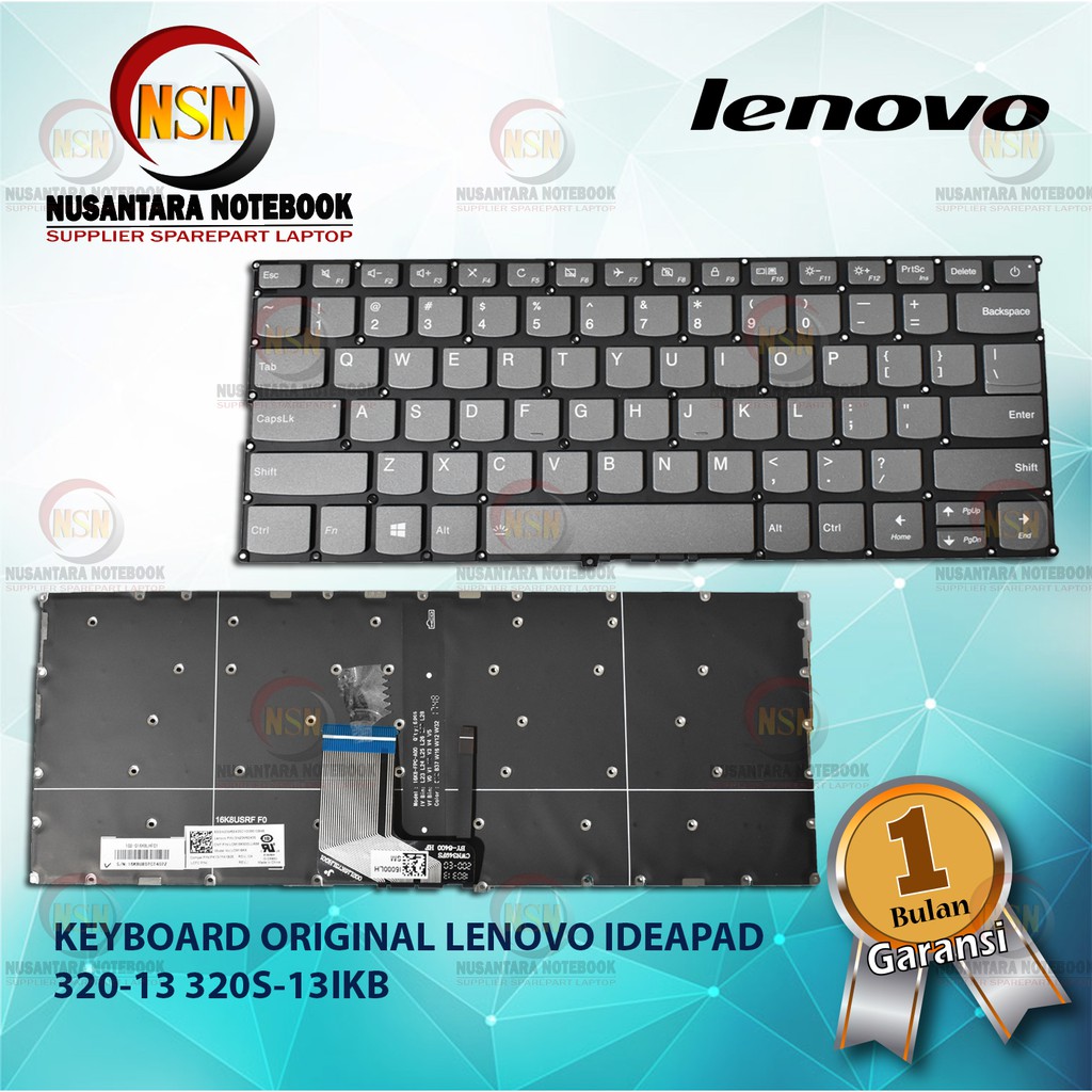 Keyboard Original Laptop Lenovo IdeaPad 320-13 320S-13IKB - Gray