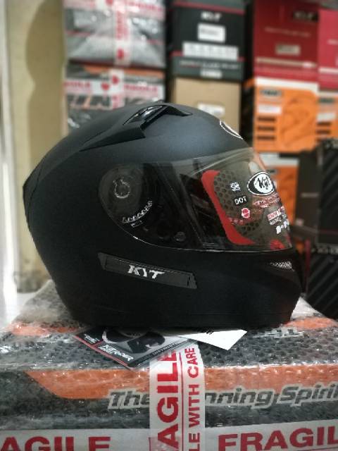 HELM KYT K2RIDER BLACK DOFF DOUBLE VISOR HELM TOURING DOBEL VISOR KYT K2 RIDER HITAM DOFF HELM HJC-5