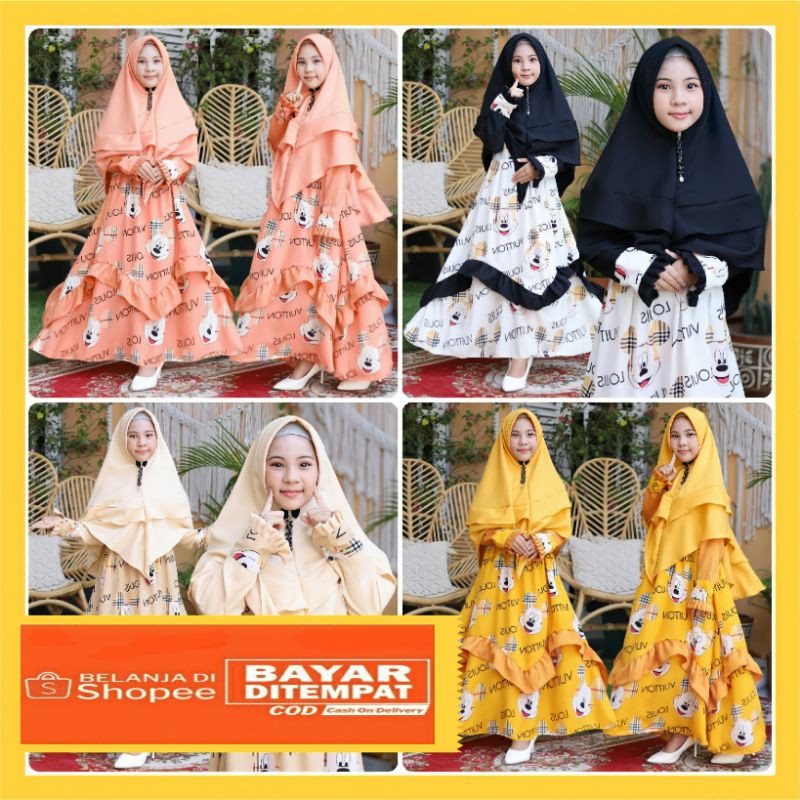 Baju Gamis anak perempuan remaja tanggung Syari Firda gamis anak terbaru 2020 usia 11 12 th