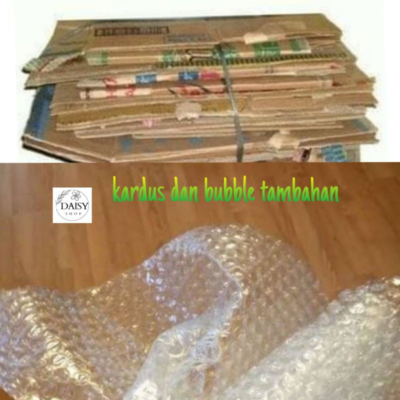 

Kardus dan bubble tambahan untuk keamanan pengiriman. Bila diperlukan