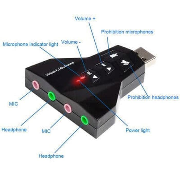 double sound card virtual usb 2.0 audio adapter microphone