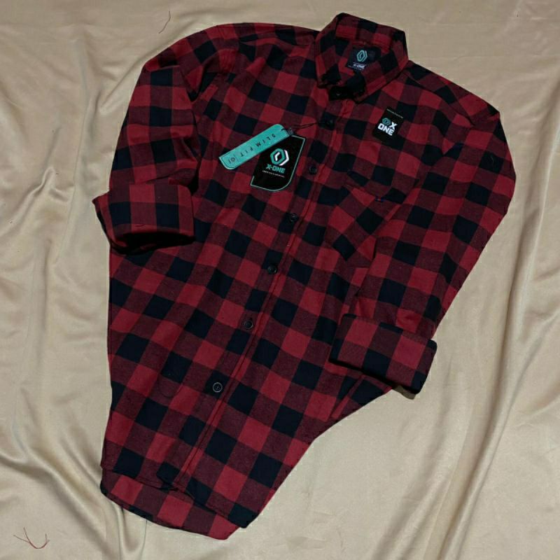 Kemeja Flanel Impor Pria Lengan Panjang Unisex Kemeja Wanita Kemeja Pria Flanel Formal Distro Premium Quality-3