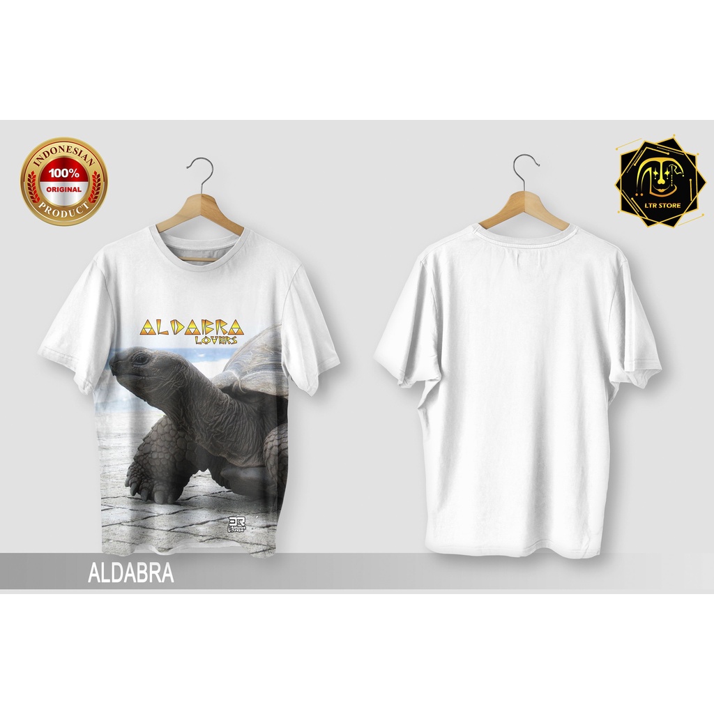 [ BAYAR DI TEMPAT ] BAJU PRINTING GAMBAR HEWAN KURA KURA RAKSASA ALDABRA - BAJU DISTRO ORIGINAL GAMB